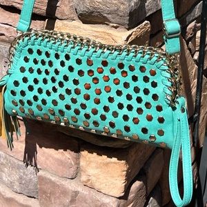 Teal Leather Bag